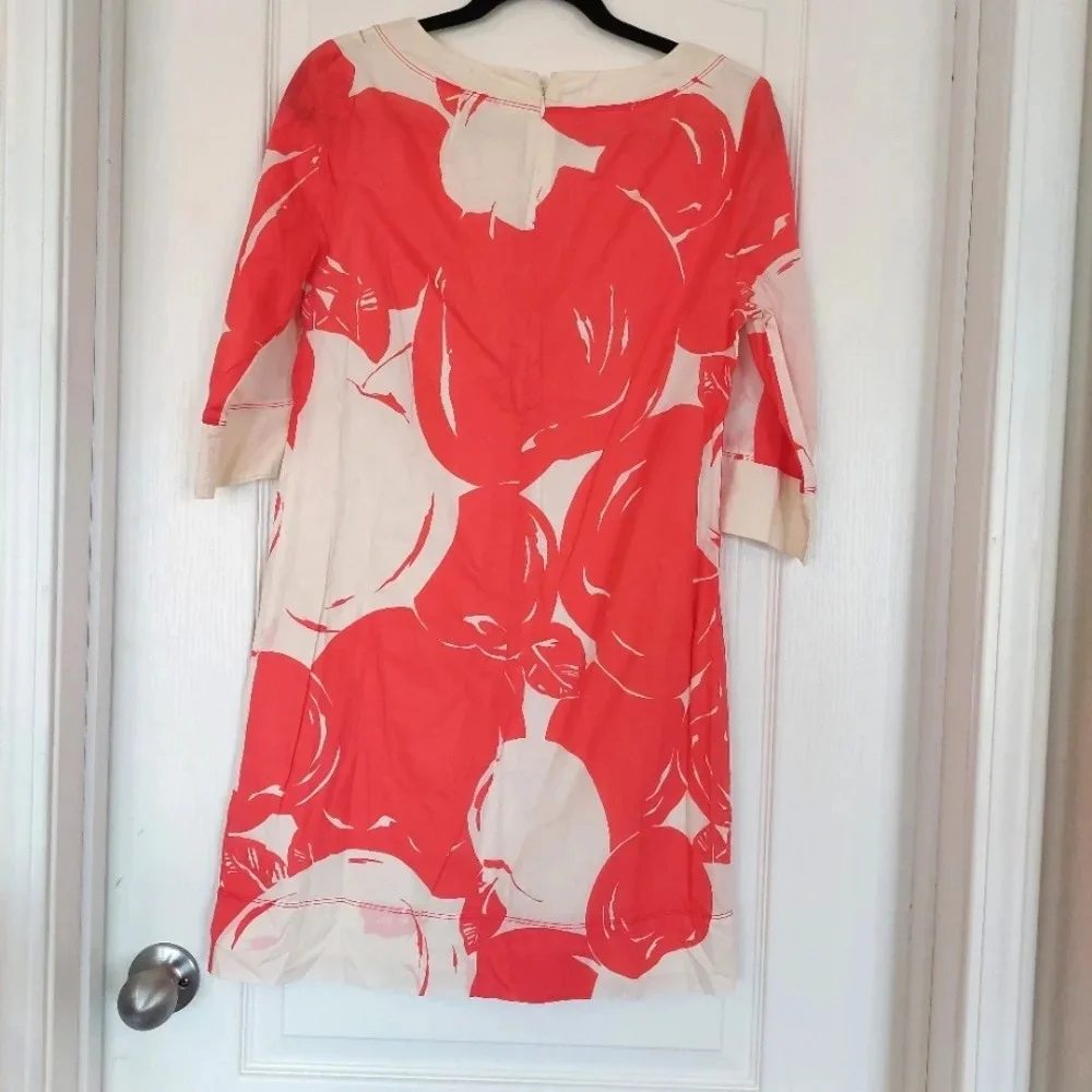 J.Crew Cherry Print Cotton Dress‎ Size 4